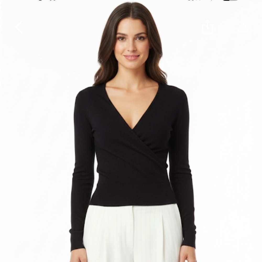 New Directions black sparkle knit top size medium